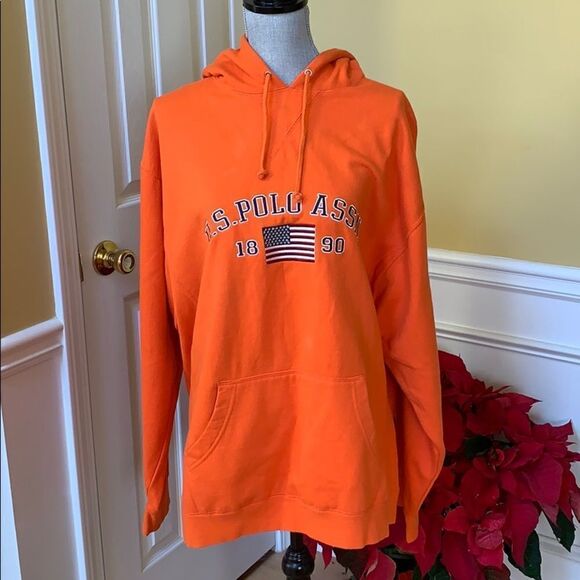 U.S. Polo Assn. Orange Sweatshirt - Picture 1 of 5